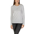Armani Exchange Weißes Langarm-T-Shirt aus Baumwolle