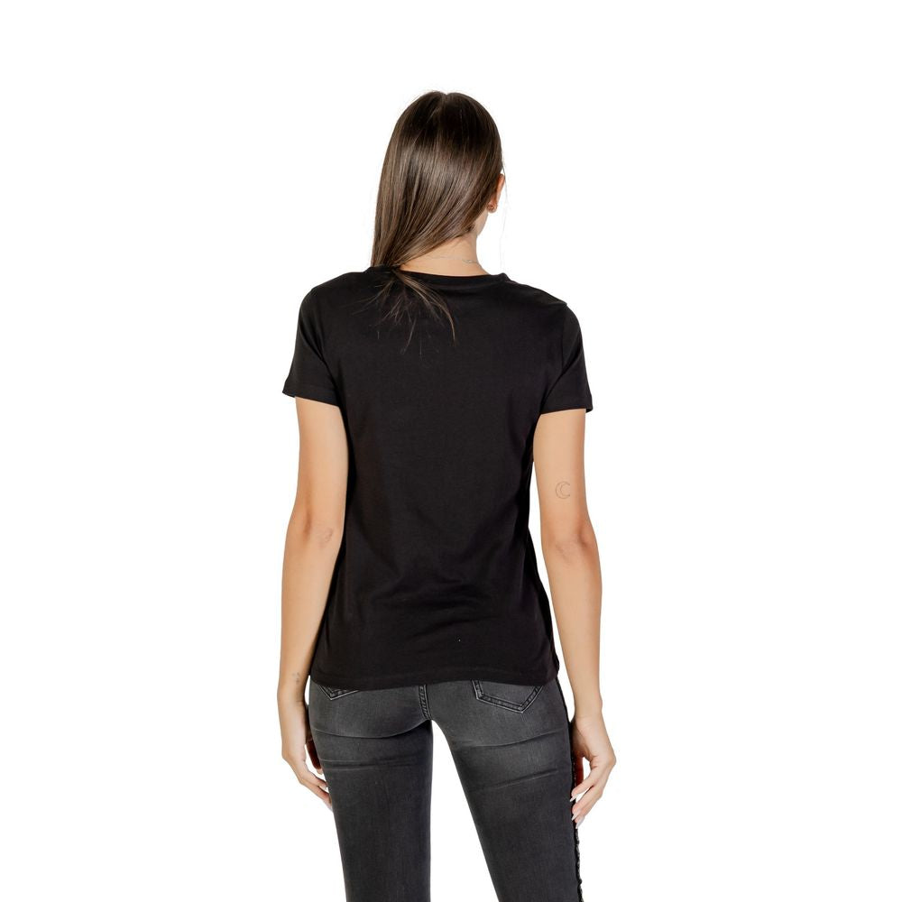 Armani Exchange Schwarzes Baumwoll-T-Shirt