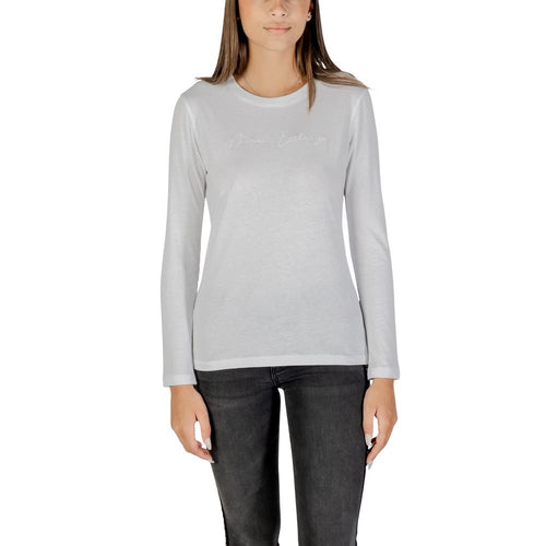 Armani Exchange Weißes Langarm-T-Shirt aus Baumwolle