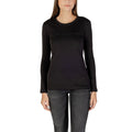 Armani Exchange Schwarzes Langarm-T-Shirt aus Baumwolle