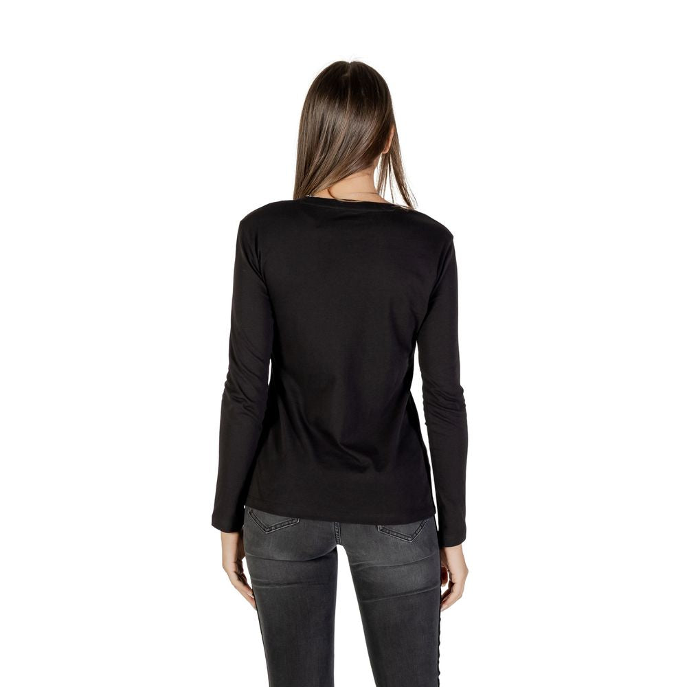 Armani Exchange Zweifarbige Baumwoll-Langarmshirt