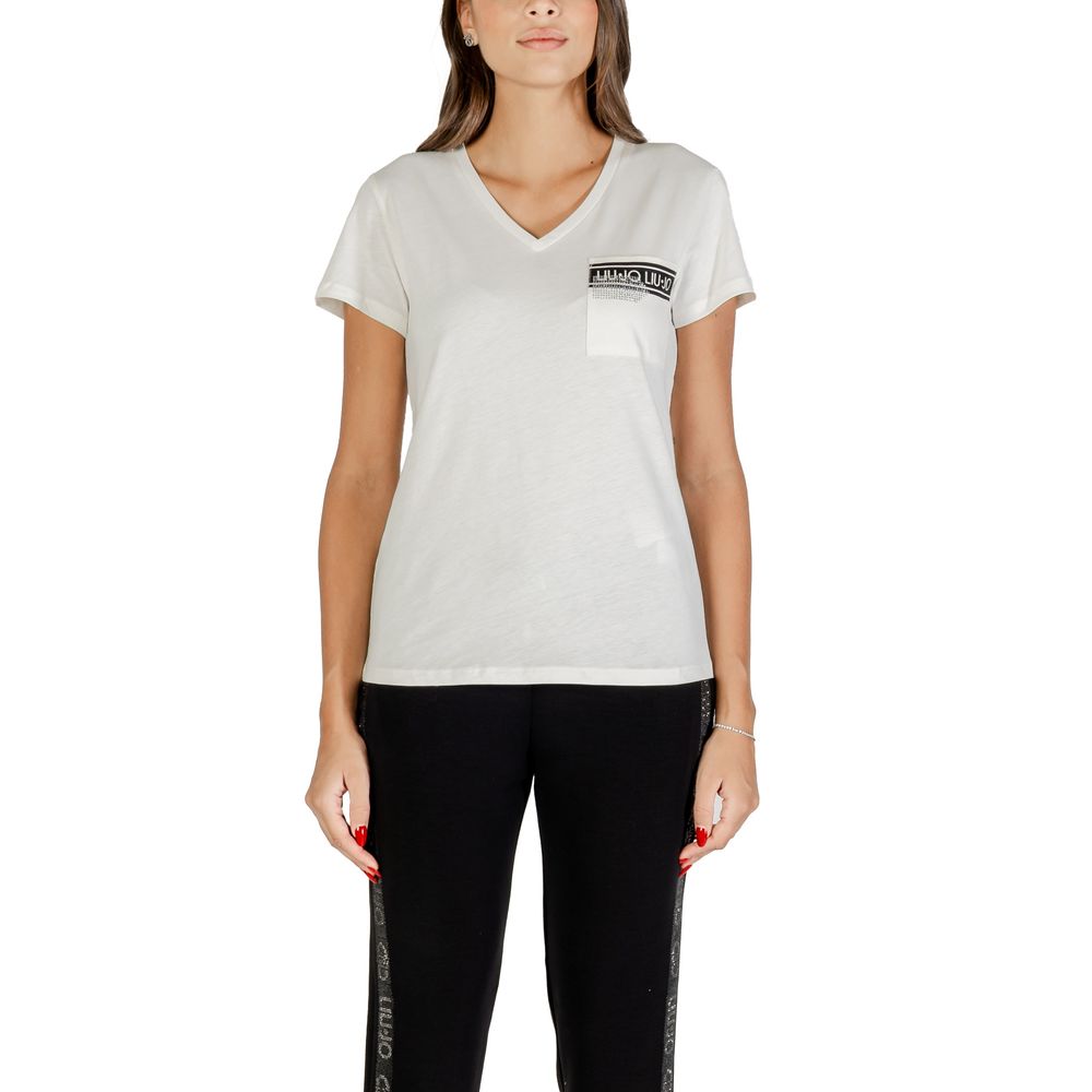 Liu Jo Weißes Baumwoll-T-Shirt