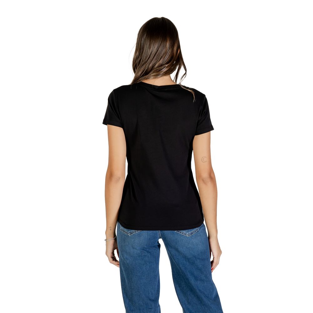 Liu Jo Schwarzes Baumwoll-T-Shirt