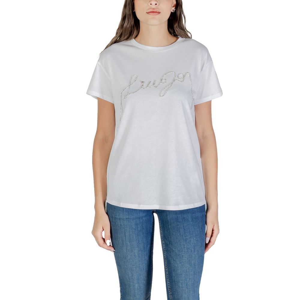 Liu Jo Weißes Baumwoll-T-Shirt