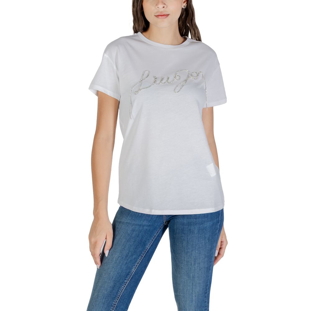 Liu Jo Weißes Baumwoll-T-Shirt