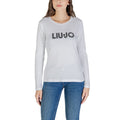 Liu Jo Weißes Langarm-T-Shirt aus Baumwolle