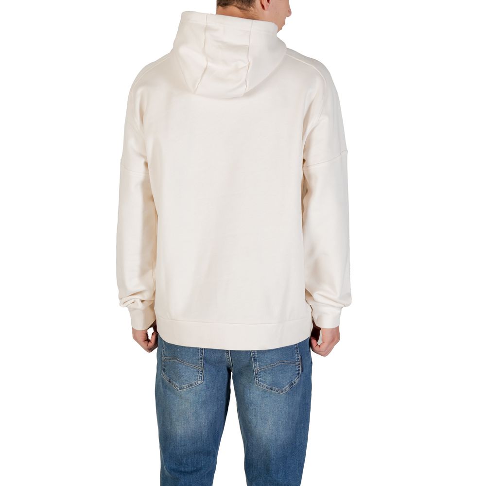 EA7 Emporio Armani Schwarz-weiße Baumwollkapuzenpullover