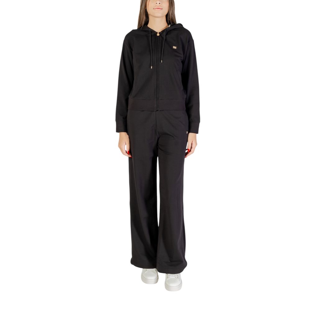 EA7 Emporio Armani Schwarzer Baumwoll-Trainingsanzug