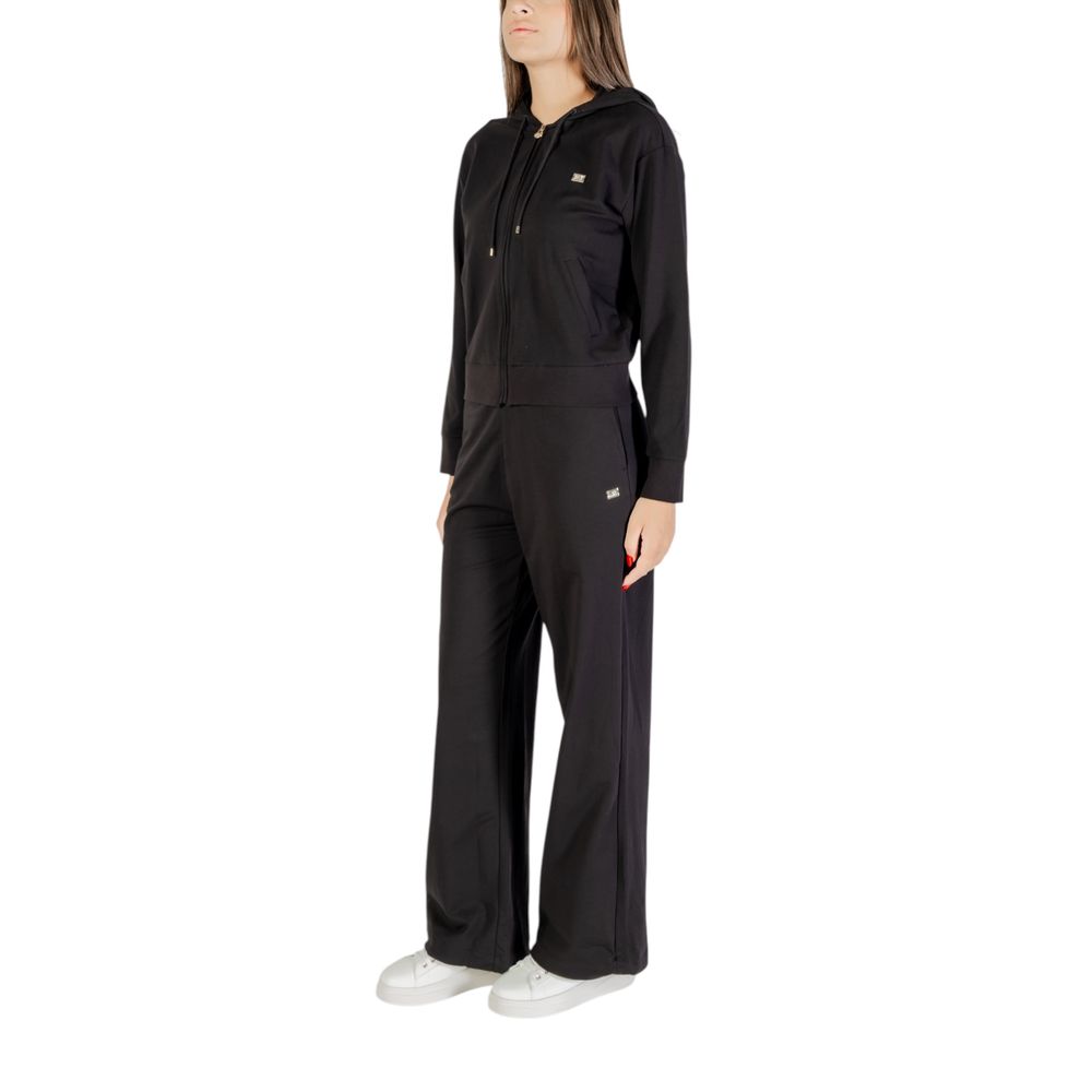 EA7 Emporio Armani Schwarzer Baumwoll-Trainingsanzug