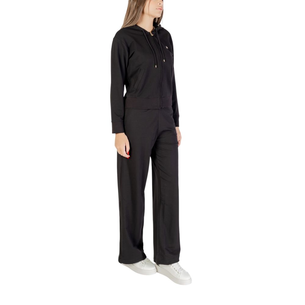 EA7 Emporio Armani Schwarzer Baumwoll-Trainingsanzug