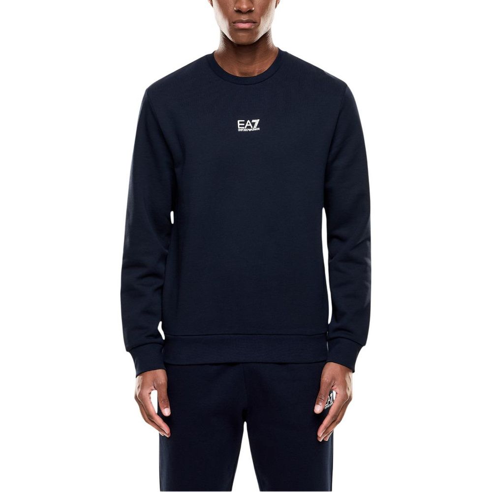 EA7 Emporio Armani Blauer Baumwoll-Sweatshirt