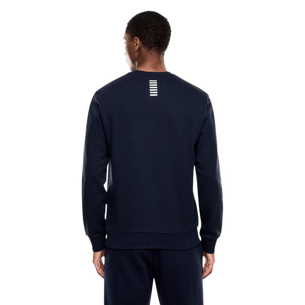 EA7 Emporio Armani Blauer Baumwoll-Sweatshirt