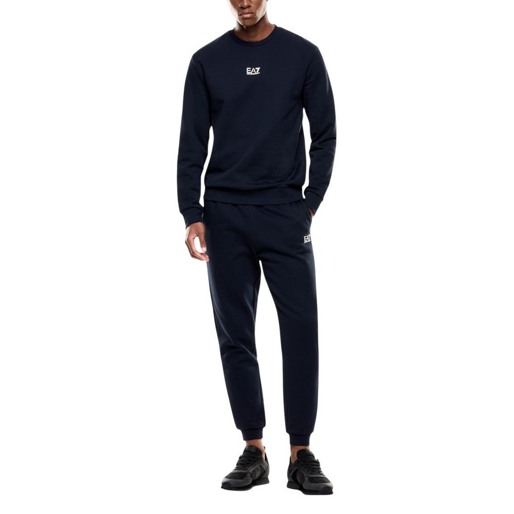 EA7 Emporio Armani Blauer Baumwoll-Sweatshirt
