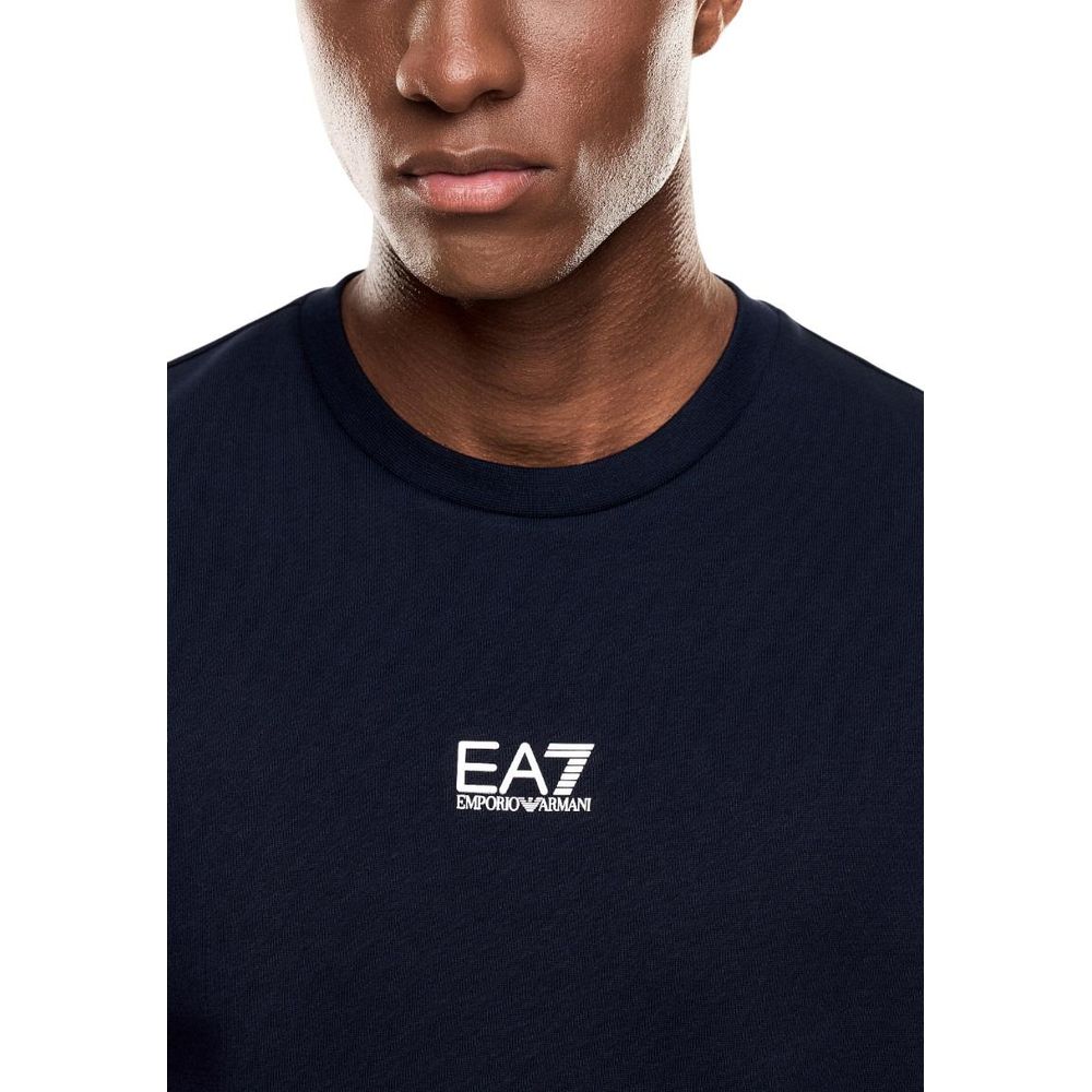 EA7 Emporio Armani Blauer Baumwoll-Sweatshirt