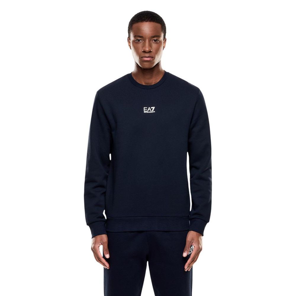 EA7 Emporio Armani Blauer Baumwoll-Sweatshirt