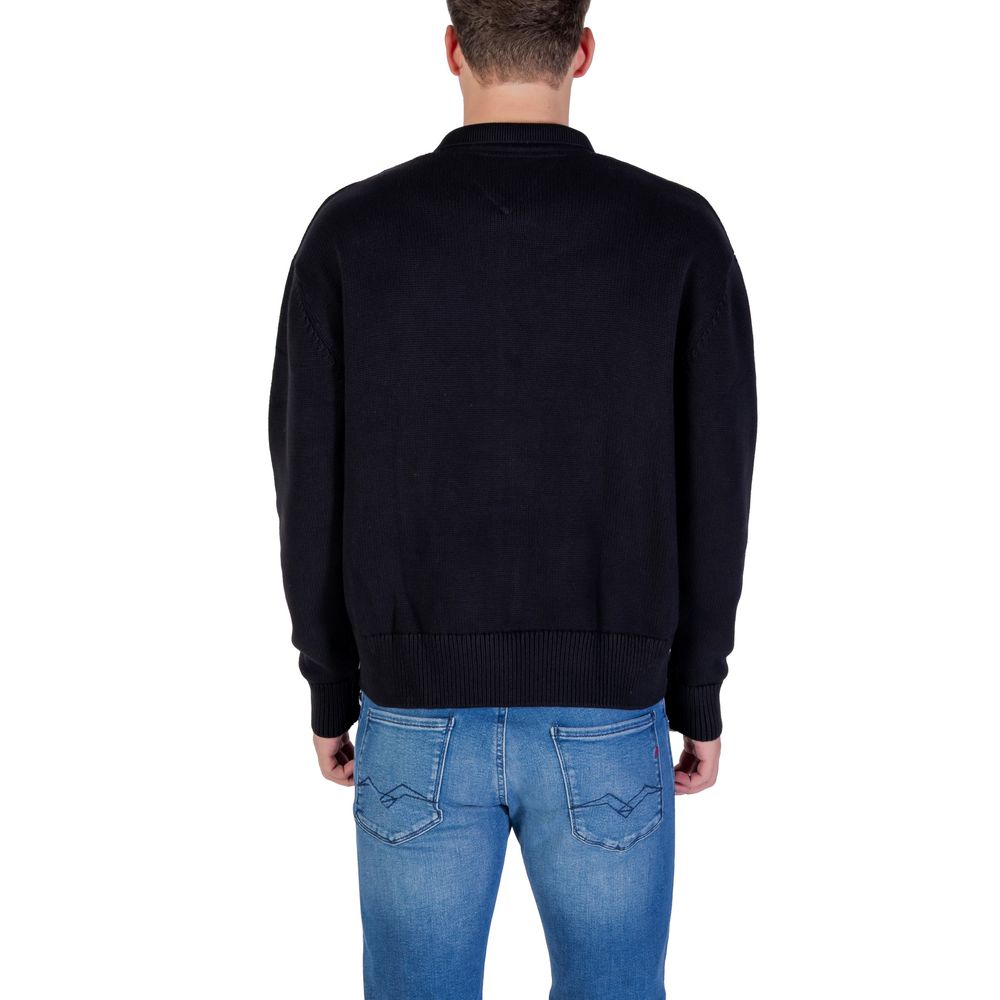 Tommy Hilfiger Jeans Schwarzer Cardigan aus recycelter Baumwolle