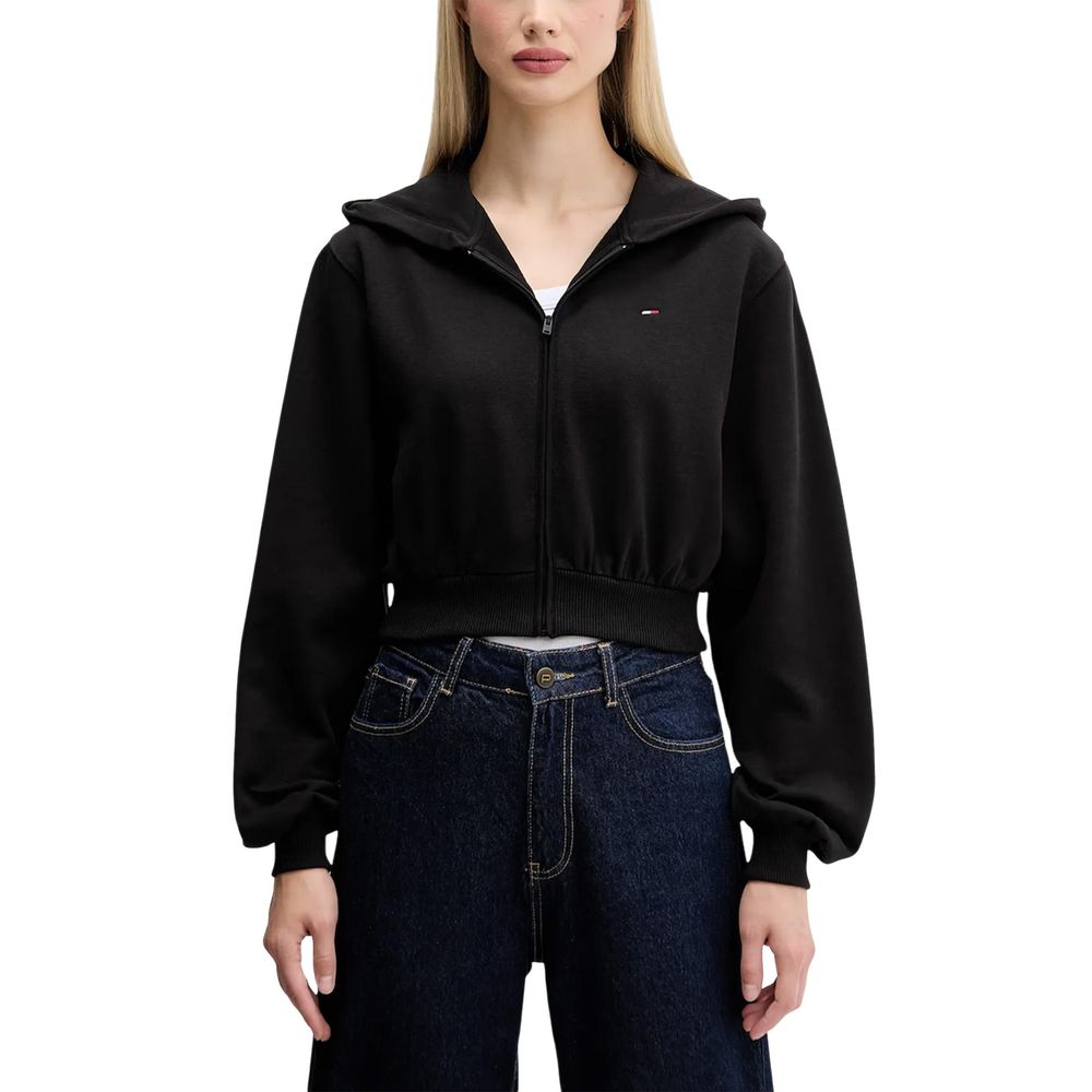 Tommy Hilfiger Jeans Schwarzer Hoodie aus recycelter Baumwolle