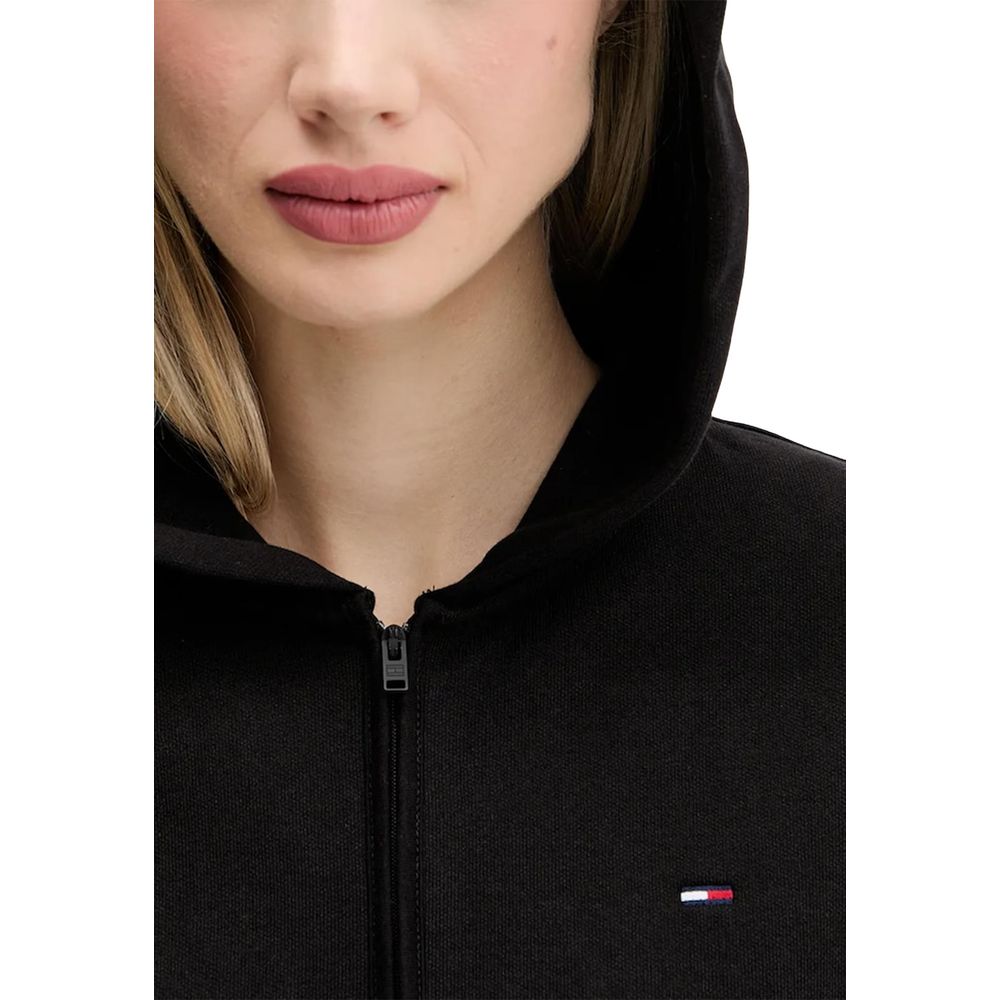 Tommy Hilfiger Jeans Schwarzer Hoodie aus recycelter Baumwolle