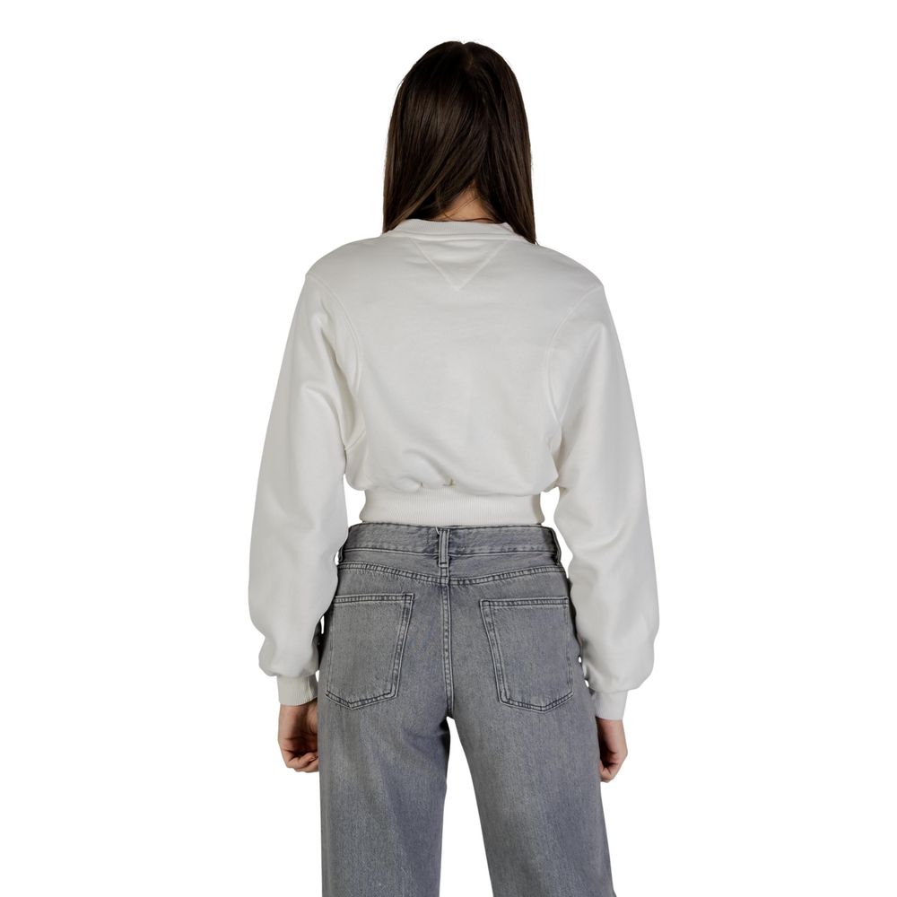 Tommy Hilfiger Jeans Cremefarbener Pullover aus recycelter Baumwolle