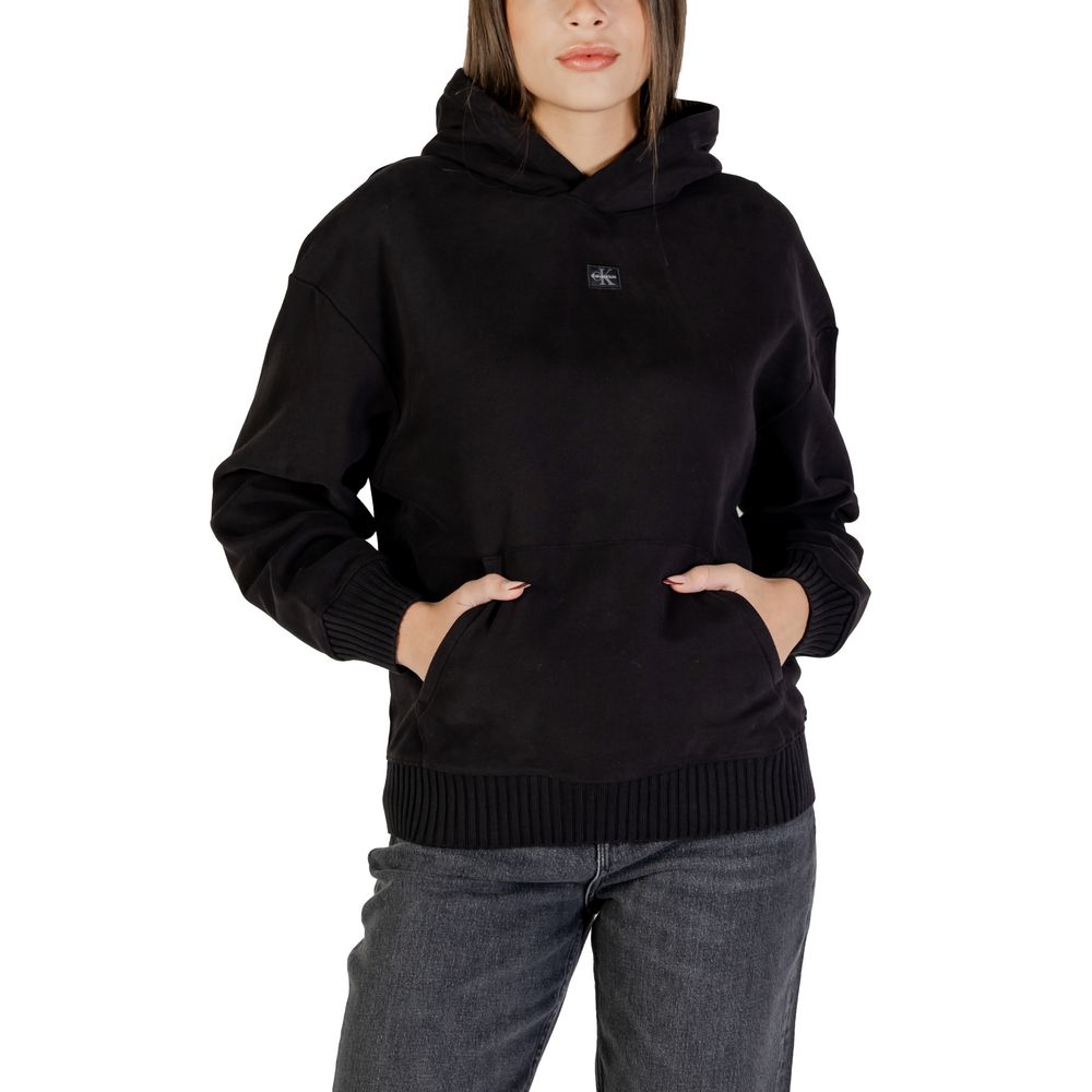 Calvin Klein Jeans Schwarzer Baumwoll-Hoodie