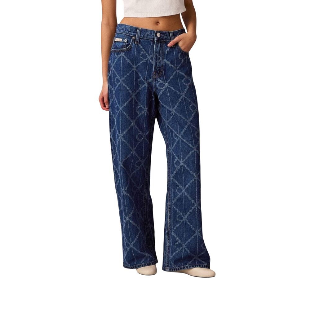 Calvin Klein Jeans Blaue Baumwoll-Boyfriend-Jeans