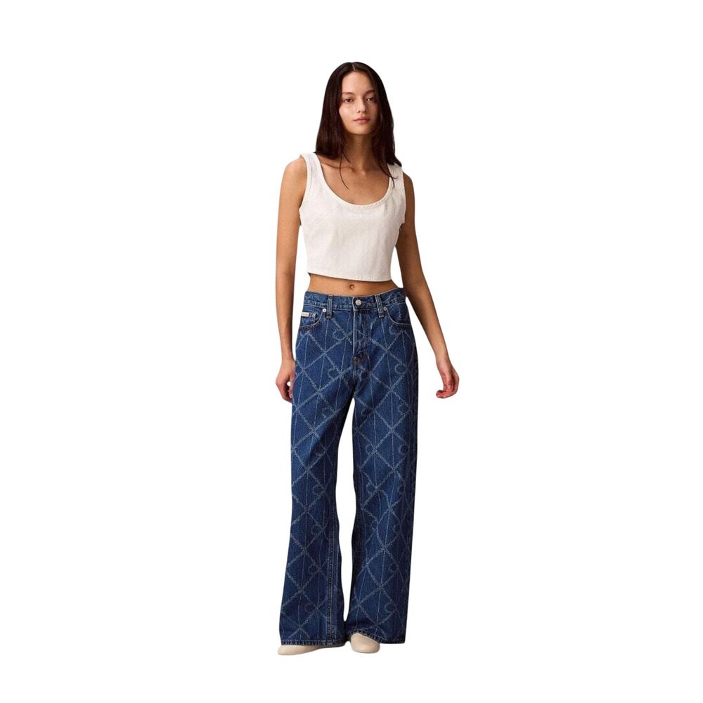 Calvin Klein Jeans Blaue Baumwoll-Boyfriend-Jeans