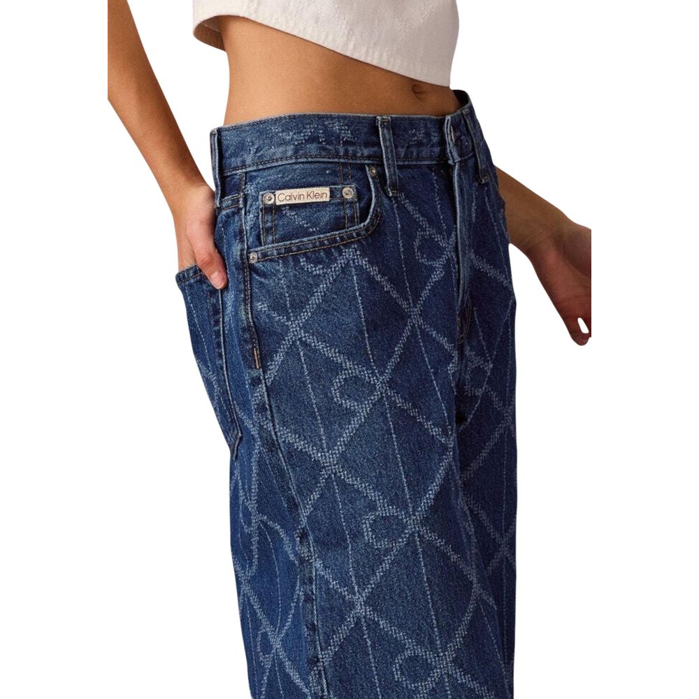 Calvin Klein Jeans Blaue Baumwoll-Boyfriend-Jeans