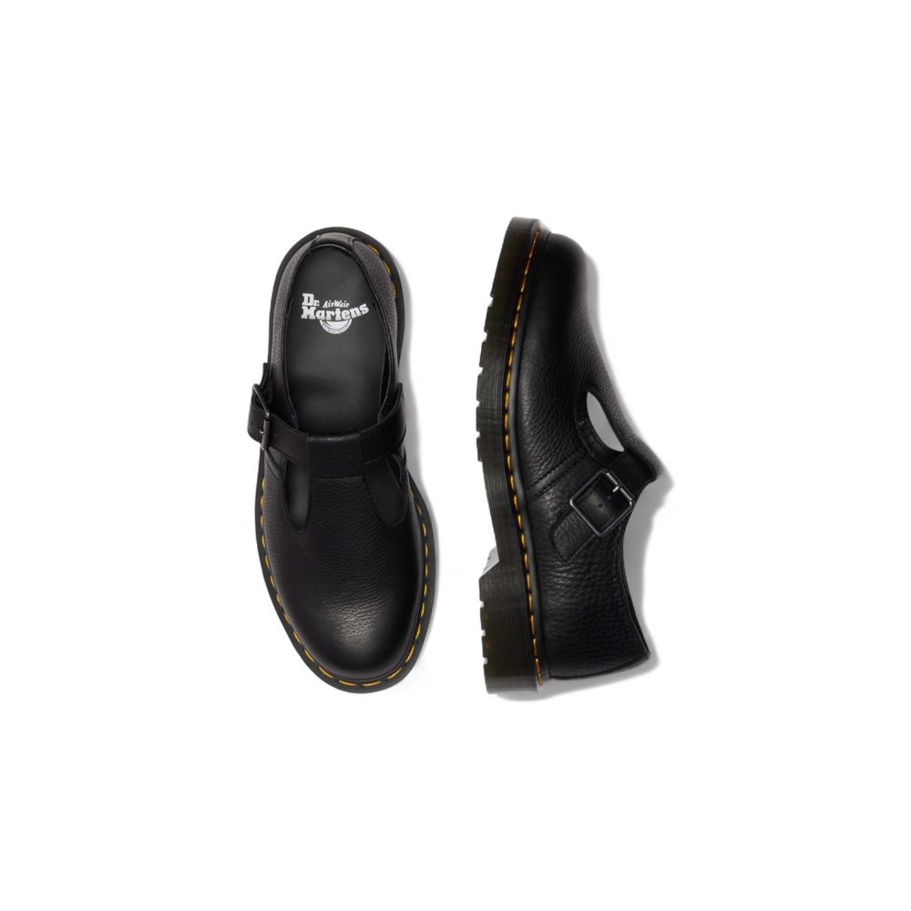 Dr. Martens Schwarze Leder Plateau-Pumps