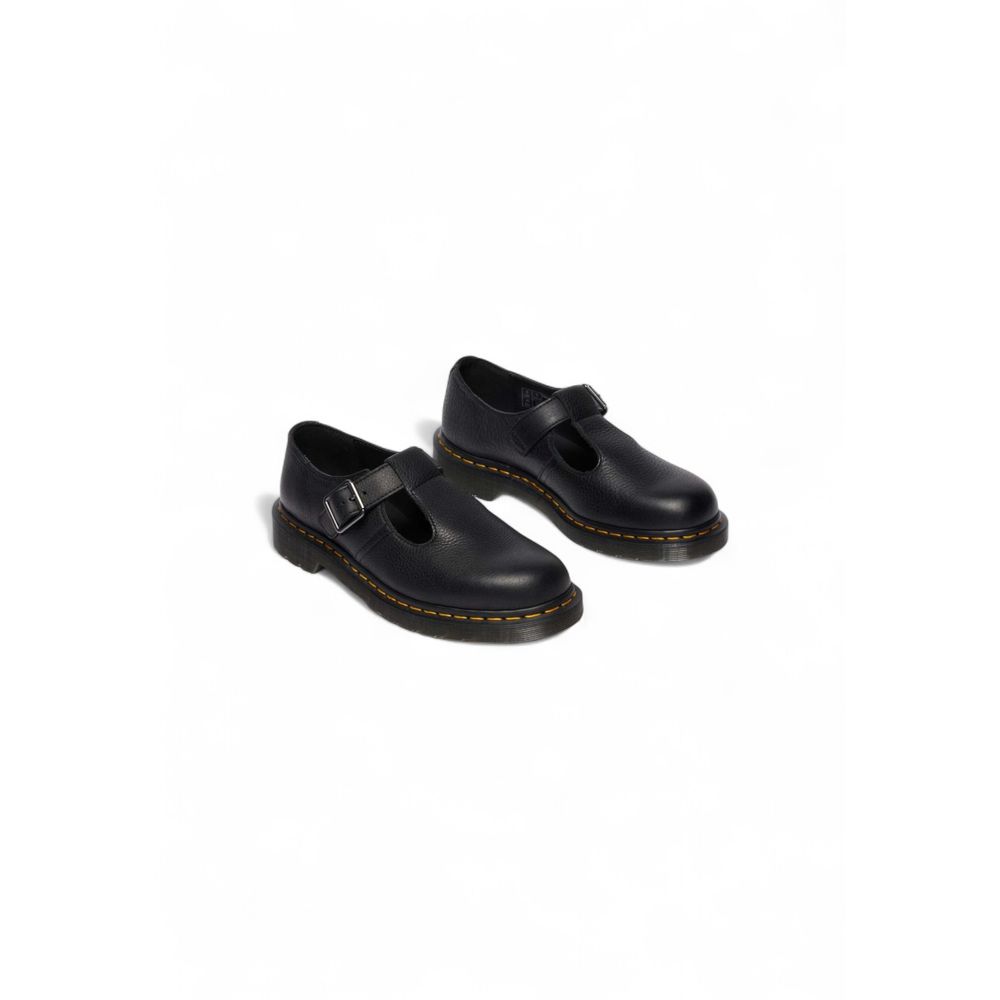 Dr. Martens Schwarze Leder Plateau-Pumps