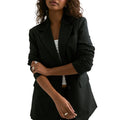 Only Schwarzer Blazer aus recyceltem Polyester