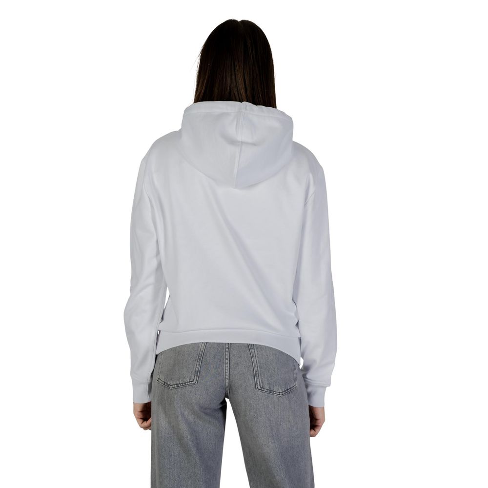 Calvin Klein Jeans Weiße Baumwoll-Kapuzenpullover