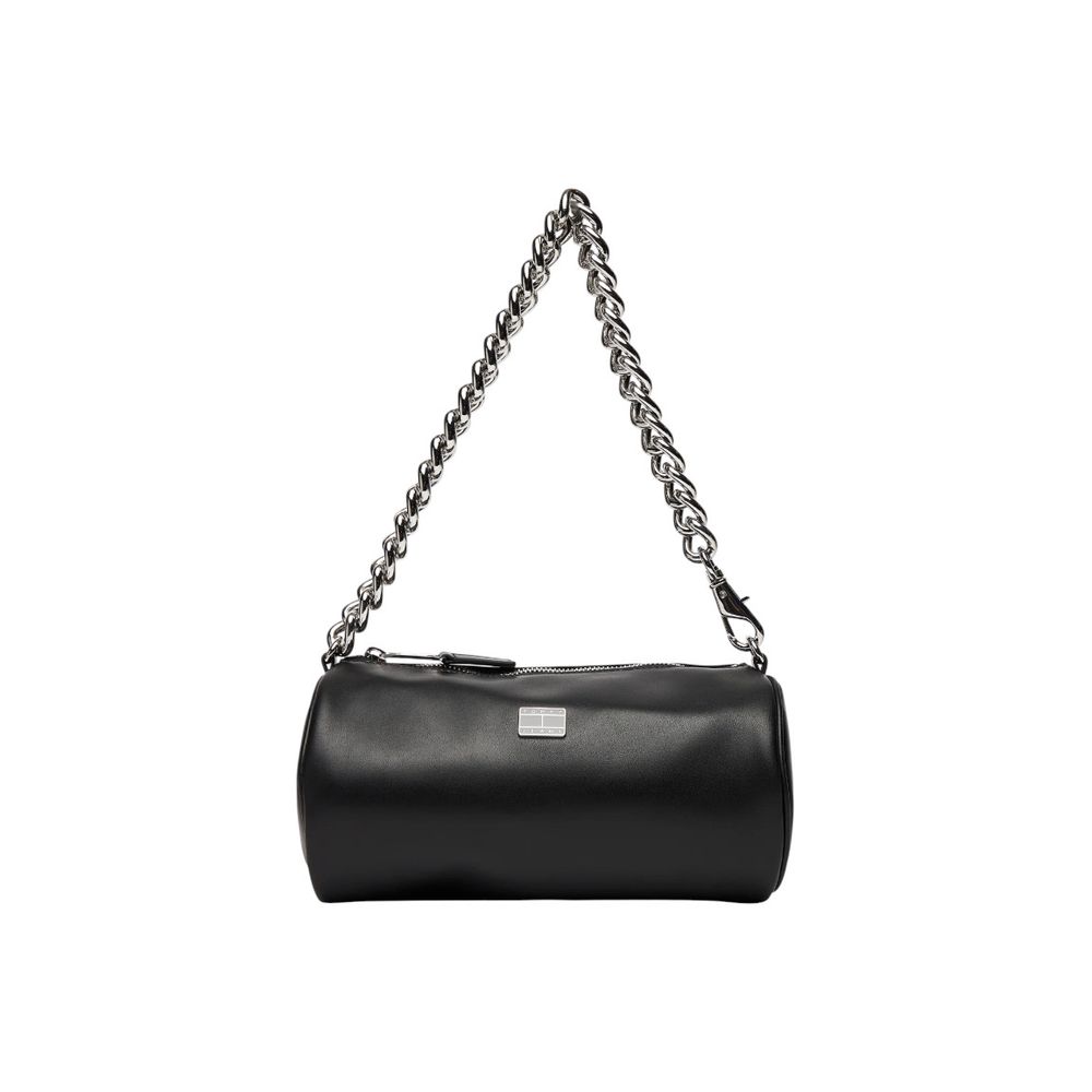 Tommy Hilfiger Jeans Schwarze Kunstleder-Handtasche