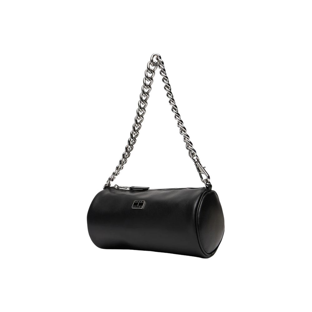 Tommy Hilfiger Jeans Schwarze Kunstleder-Handtasche