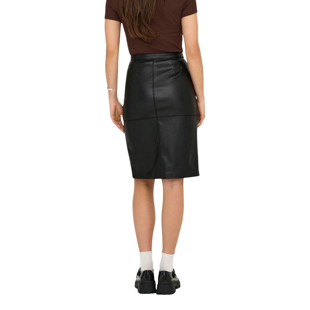 Only Schwarzer Polyester-Maxirock