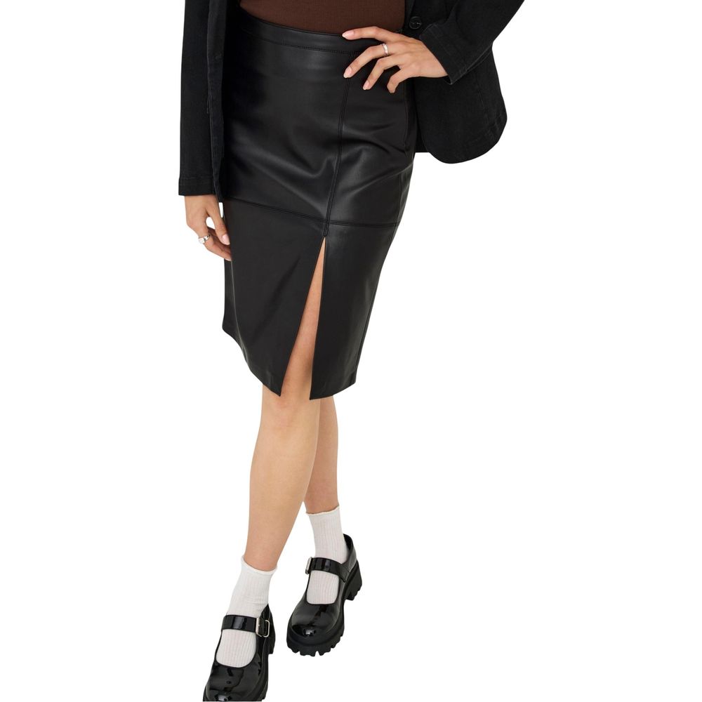 Only Schwarzer Polyester-Maxirock