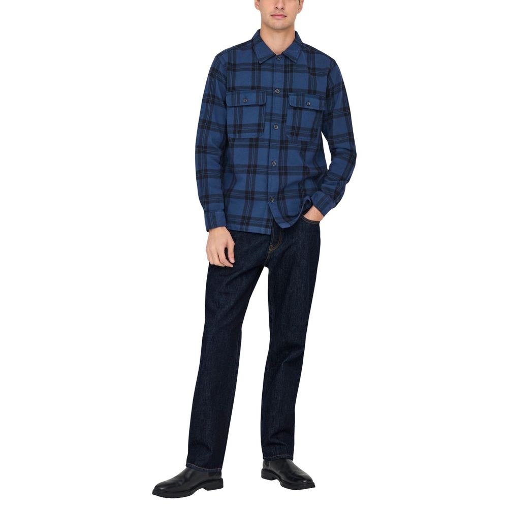 Only & Sons Blaue Slim Fit Jeans aus recycelter Baumwolle