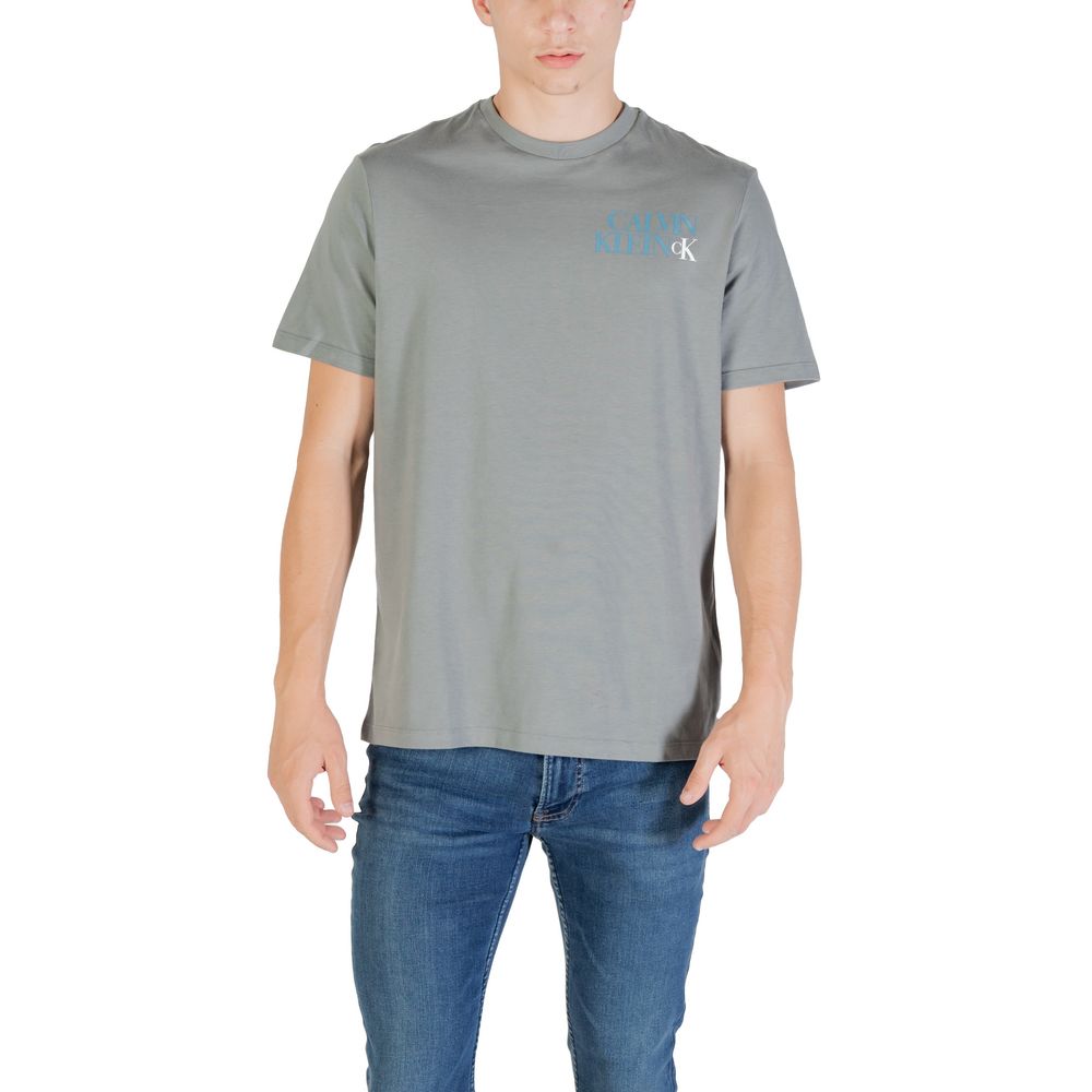 Calvin Klein Jeans Graues Baumwoll-T-Shirt