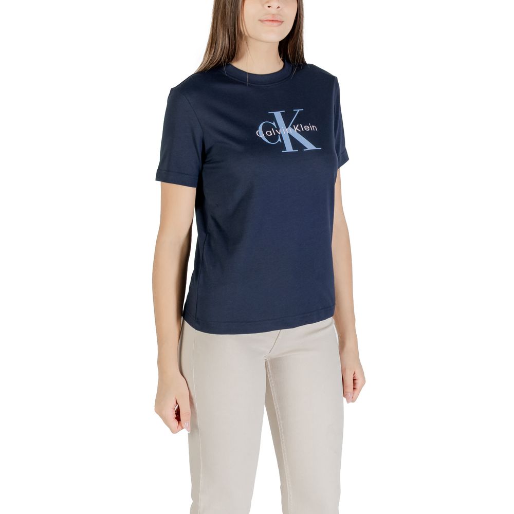 Calvin Klein Jeans Blaues Baumwoll-T-Shirt