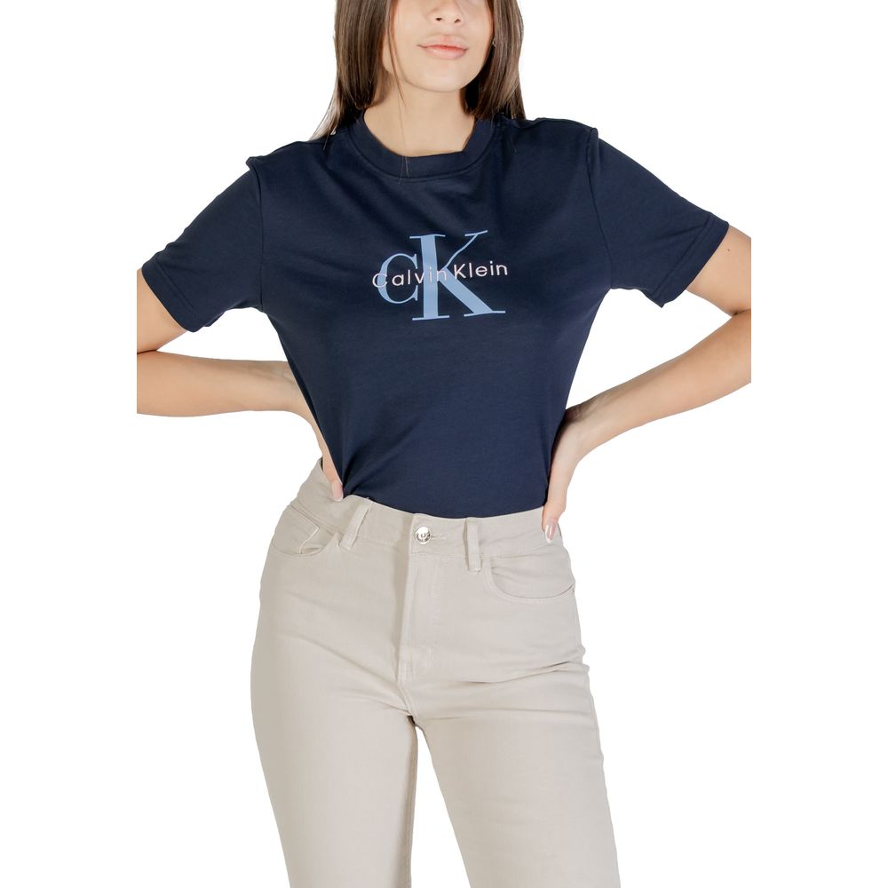 Calvin Klein Jeans Blaues Baumwoll-T-Shirt