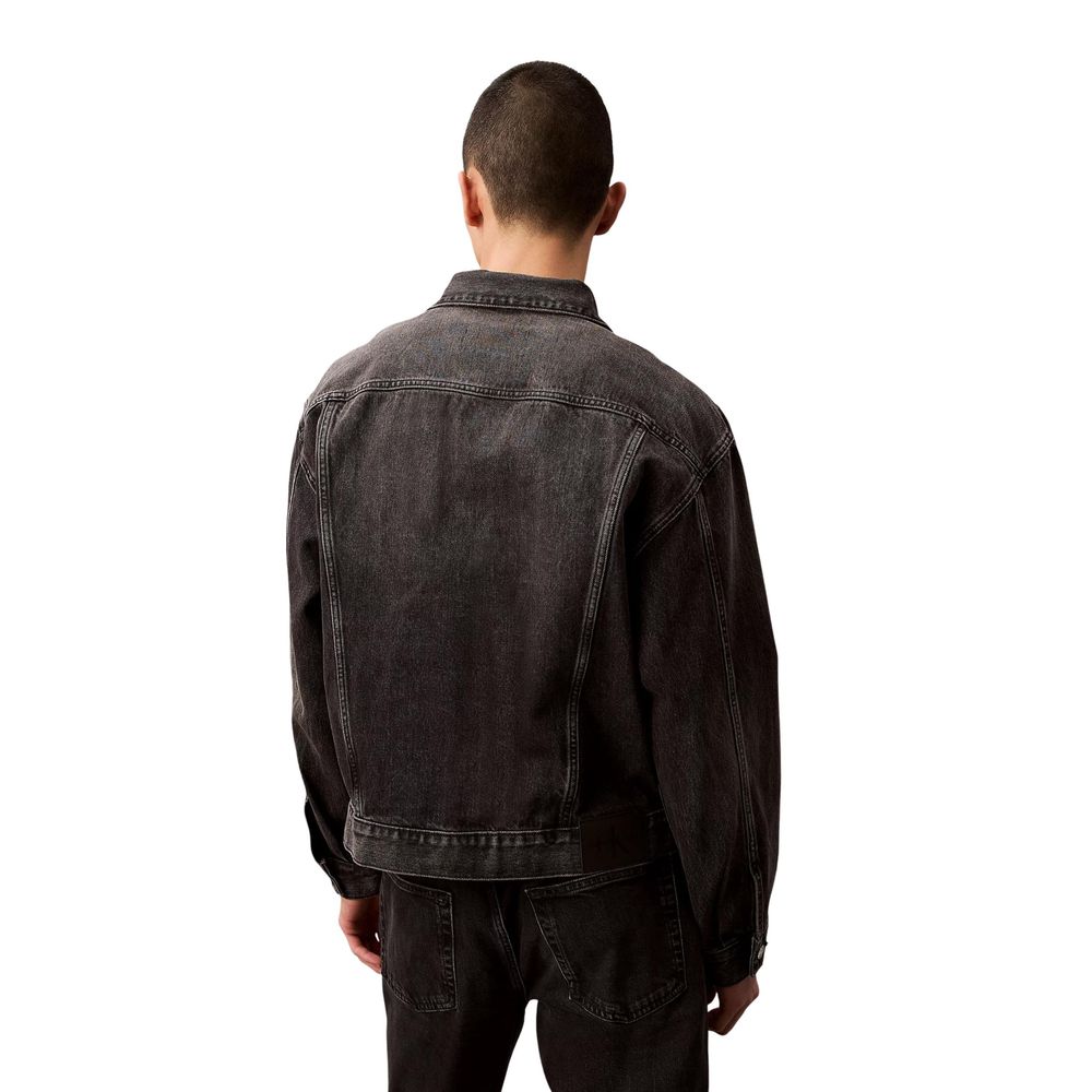 Calvin Klein Jeans Schwarze Baumwoll-Denimjacke