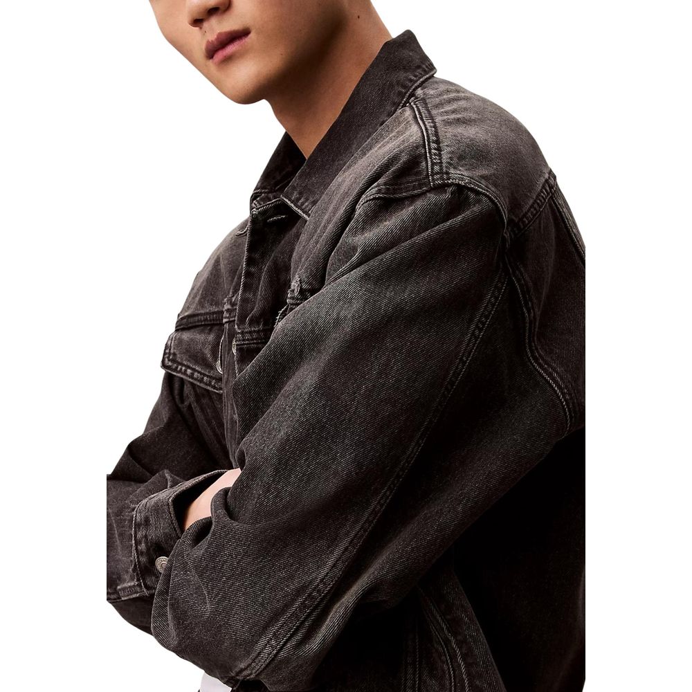 Calvin Klein Jeans Schwarze Baumwoll-Denimjacke