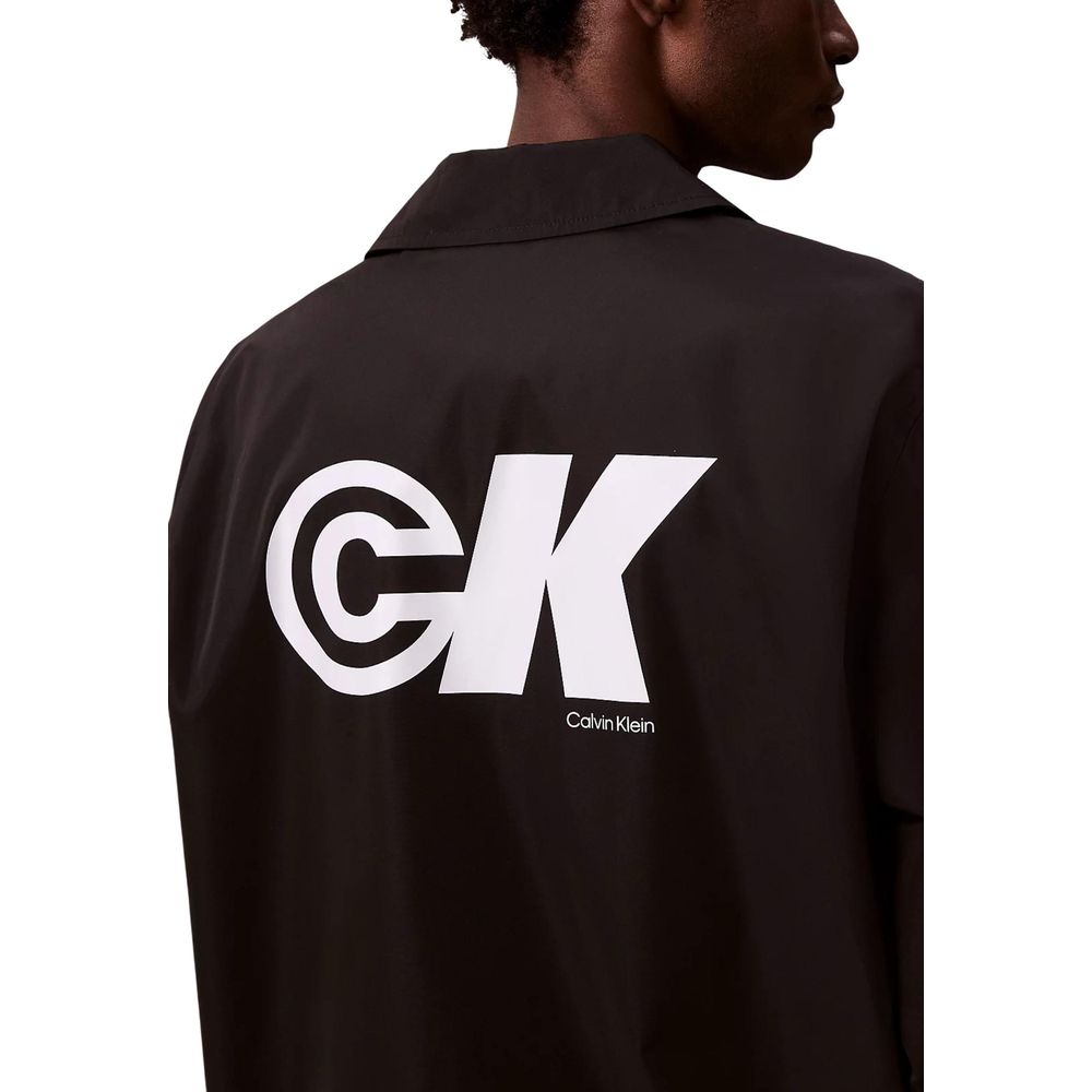 Calvin Klein Jeans Schwarze Shell-Jacke aus Polyester