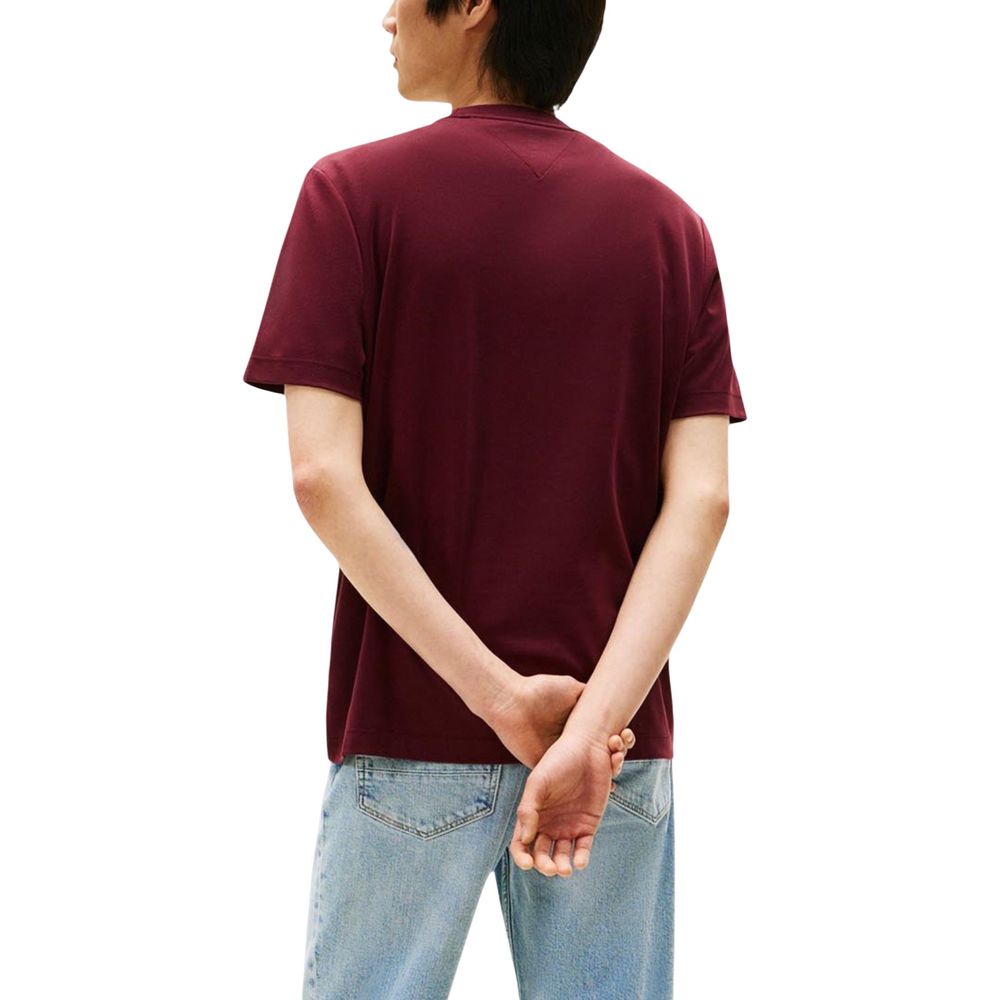 Tommy Hilfiger Bordeaux Baumwoll-T-Shirt