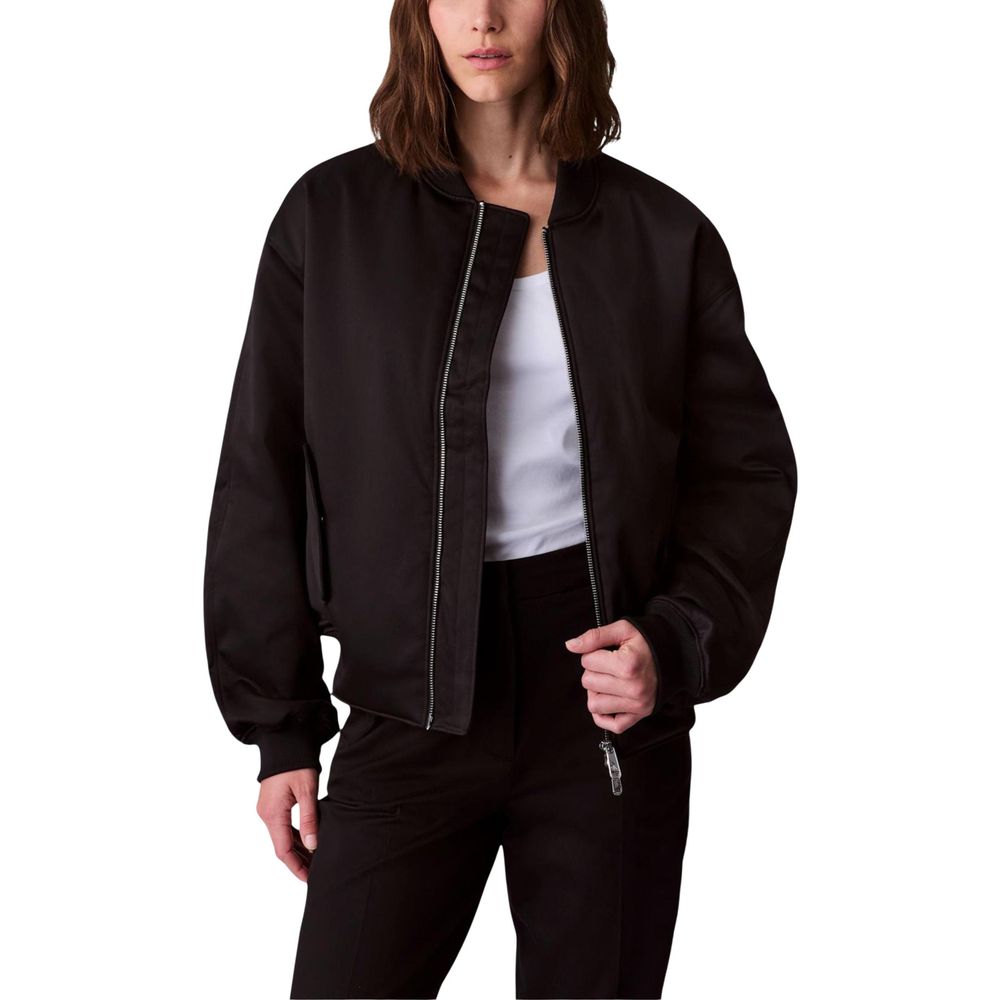 Calvin Klein Jeans Schwarzer Bomber aus recyceltem Polyester