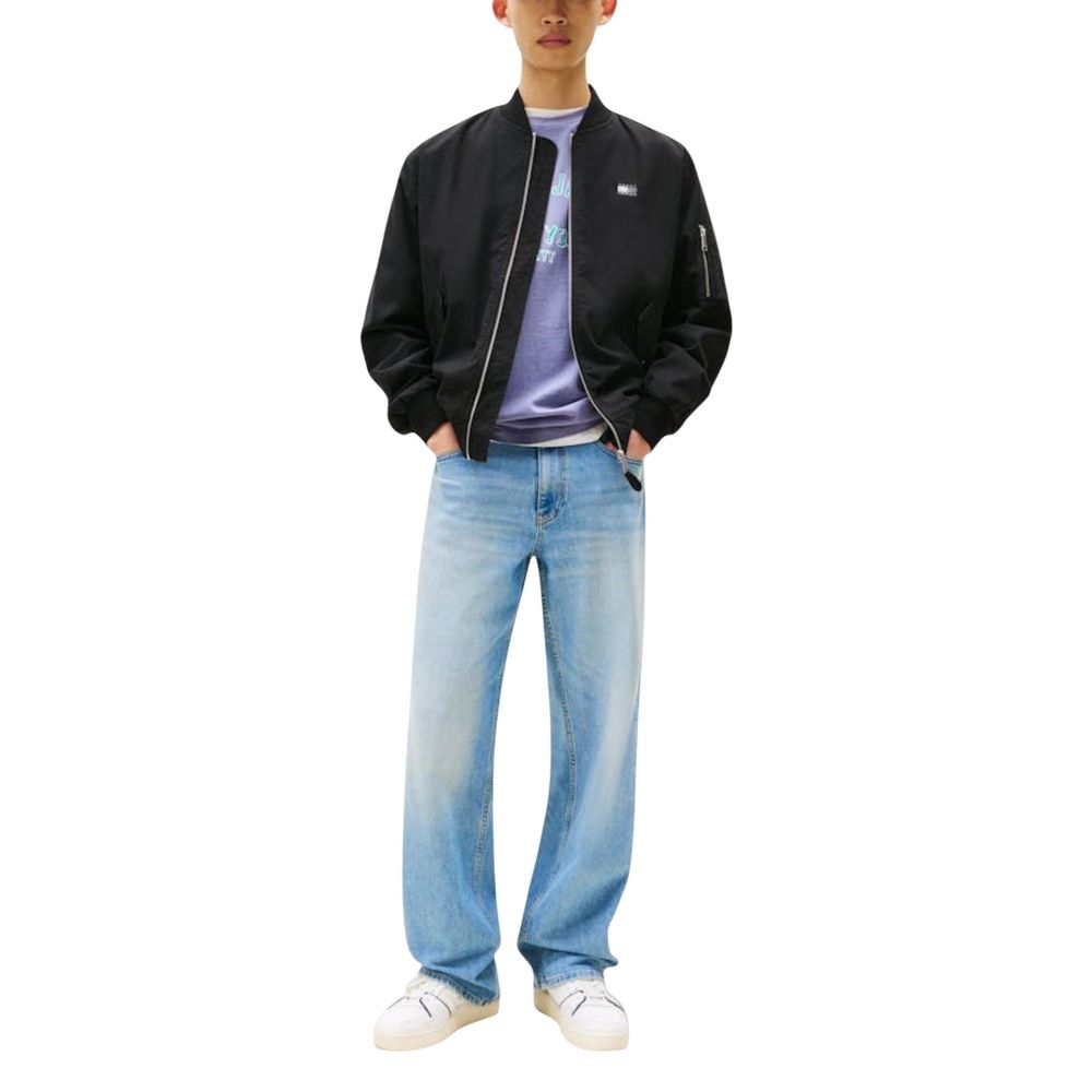 Tommy Hilfiger Jeans Schwarzer Bomber aus recycelter Baumwolle