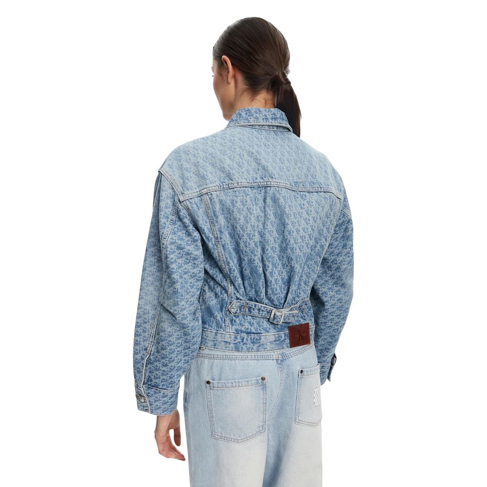Calvin Klein Jeans Hellblaue Jeansjacke aus Baumwolle