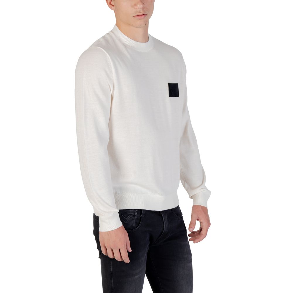 Armani Exchange Weißes Marabou-Sweatshirt