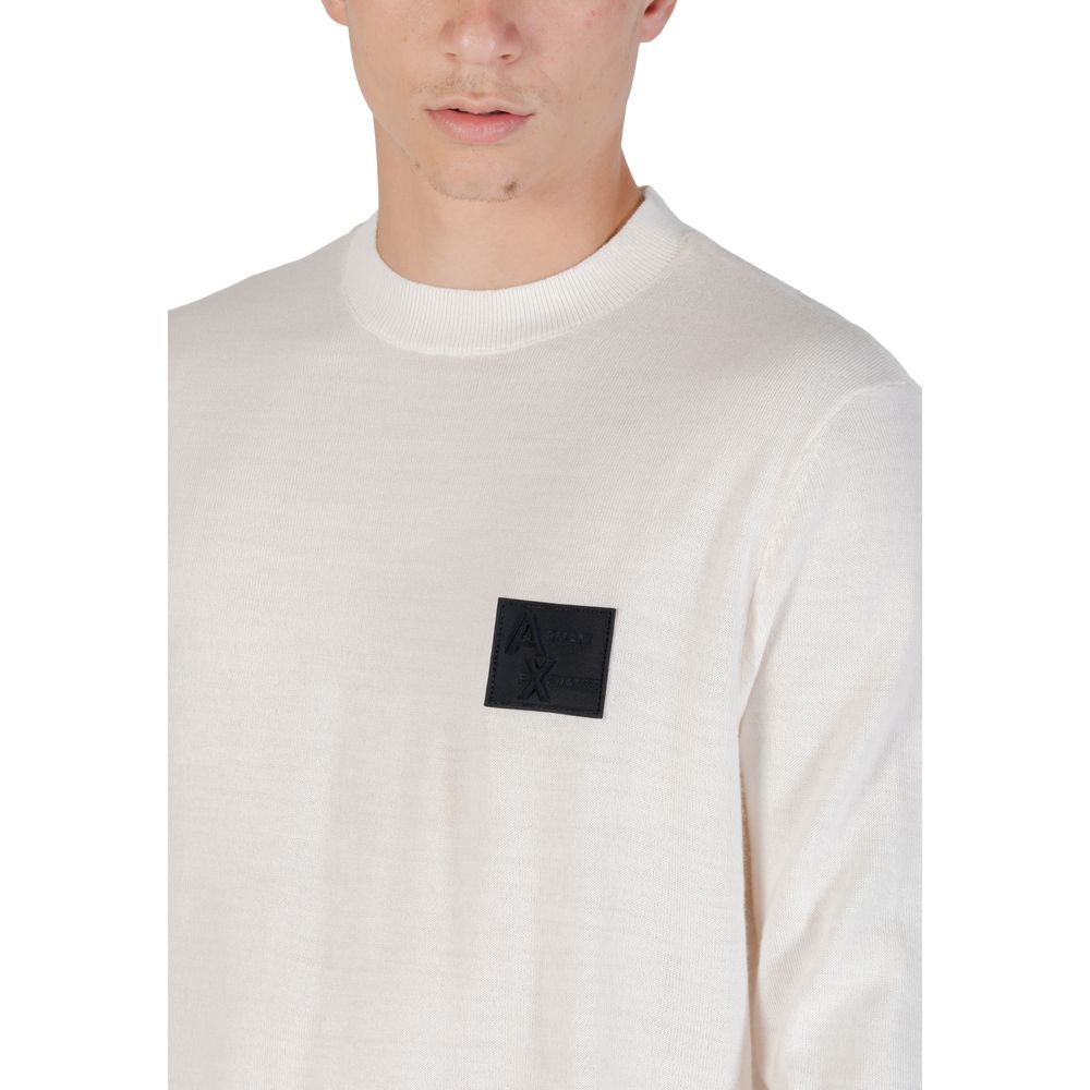 Armani Exchange Weißes Marabou-Sweatshirt
