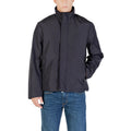 Armani Exchange Blaue Polyester-Jacke in voller Länge