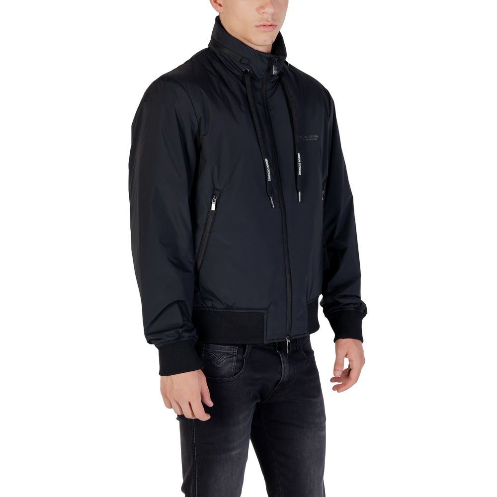 Armani Exchange Schwarzer Bomber aus Polyamid